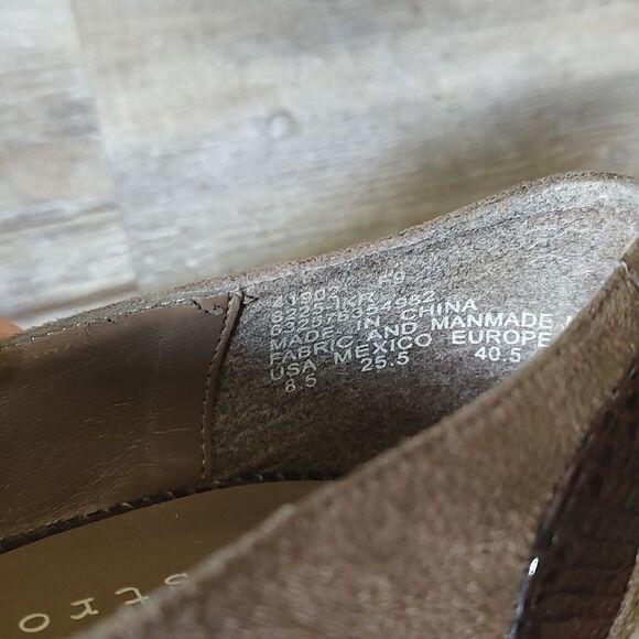 Apostrophe tan brown peep toe heels - Picture 9 of 11